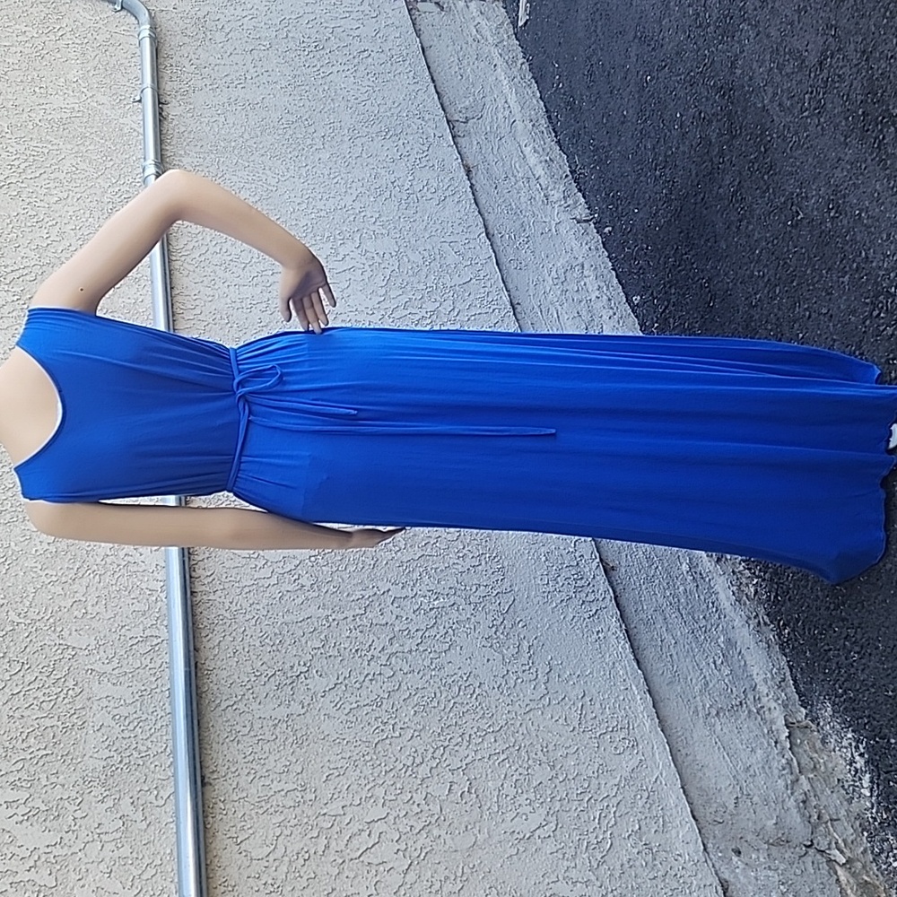 Michael Kors Royal BlueJersey Maxi Dress - Picture 3 of 8